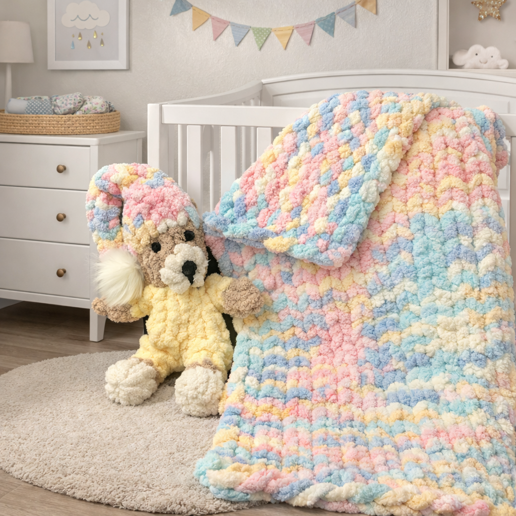 Baby Blanket and Bear Bundle